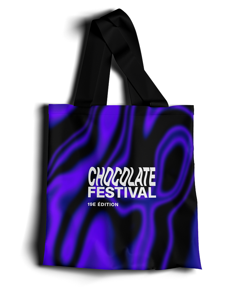 Image mockup sac chocolate festival