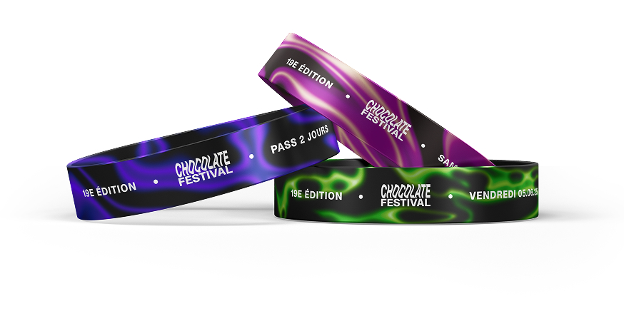 Image mockup bracelet chocolate festival