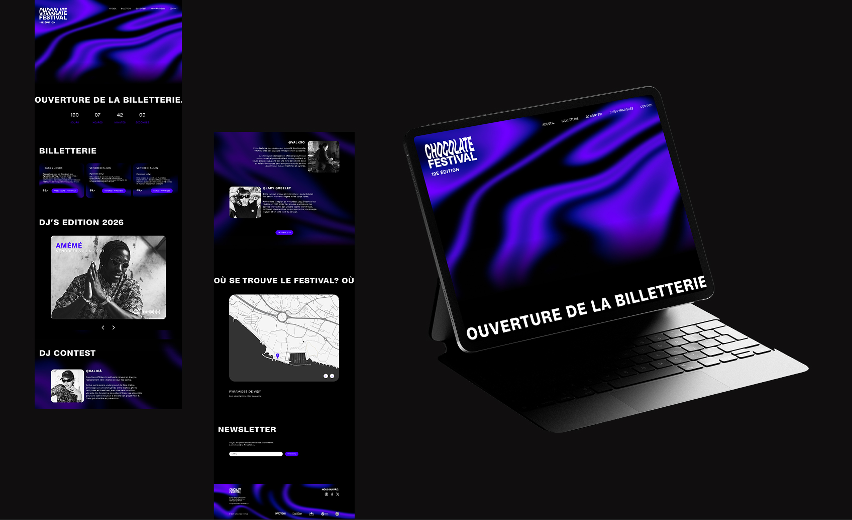 Image mockup site chocolate festival